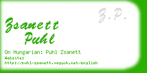 zsanett puhl business card